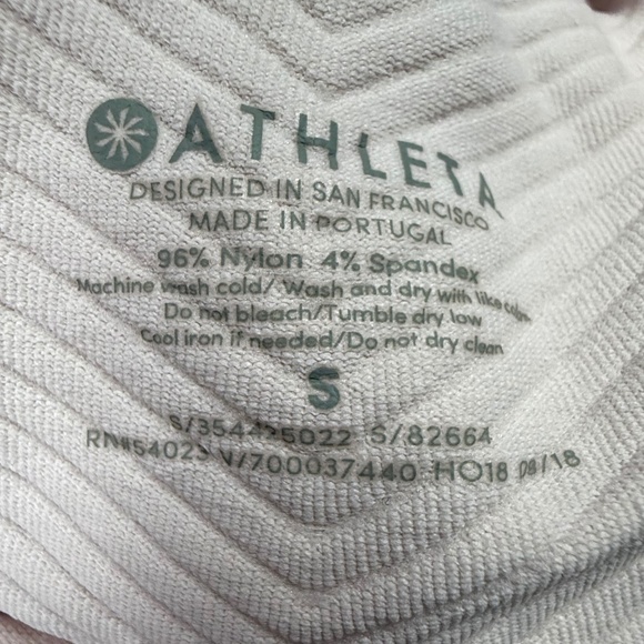 Athleta Flurry Base Layer Mock Neck Tank, Blush Pink, Chevron, Sleeveless, S - Picture 10 of 10